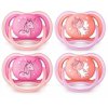 Philips Avent Ultra Air Pacifier, 6-18 Months, Contemporary Decos, Pink/Peach, 4 Pack, SCF345/32