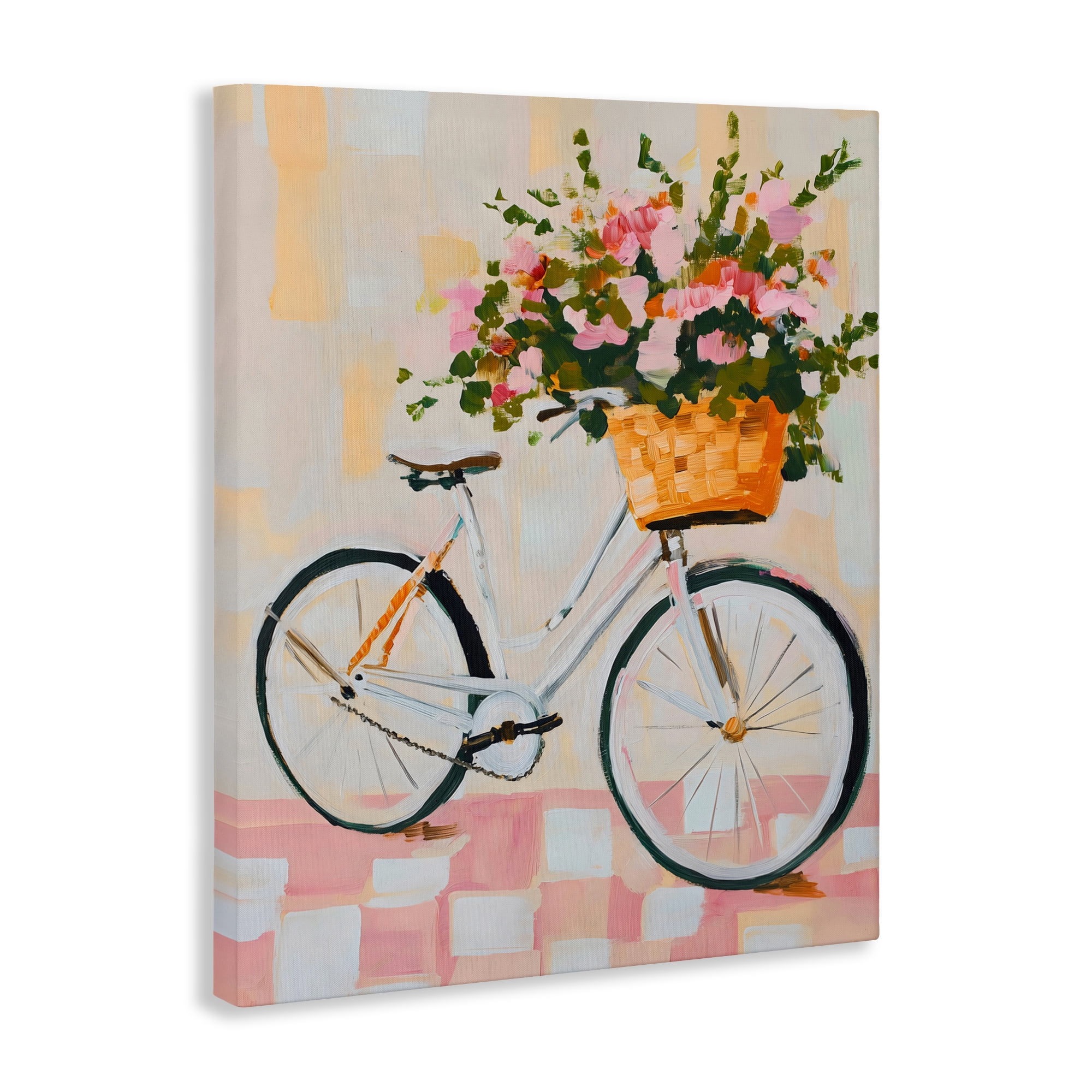 Stupell Industries Blooming Bicycle Basket Canvas Wall Art, design by The Prints Vibe