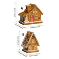 thumbnail image 5 of PatungKu Christmas Decors,LED Lighted Christmas Village House Gingerbreads House Figurine, 5 of 14