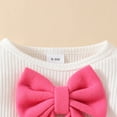 thumbnail image 6 of VNKIDY Toddler Girl Big Bow Beret Long Sleeve T-Shirts O-Neck Tops And Skirt Fall/winter Three Piece Outfits Sets Cozy, 6 of 9