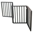 thumbnail image 6 of JERFIT Extra Wide 73" Solid Wood Freestanding Pet Gate for Doorways, No Tools Needed, Dark Brown Folding Dog Gate for Stairs & Indoor Use, 6 of 10