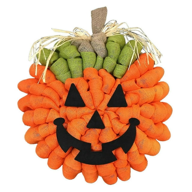 Garland Decoration Halloween Burlap 11.8in Hanging Ornament Pendant Wreath