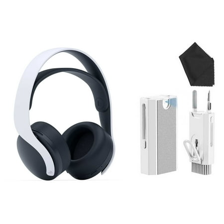 Play Station Pulse 3D Wireless White Headset with Cleaning Kit Used
