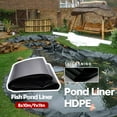 thumbnail image 3 of Pond Liner,Brochao 19.5x16.5ft HDPE Pond Skins Liner Kits for Gardens Patio Pool Water Fountain Waterfall Landscaping, 3 of 7