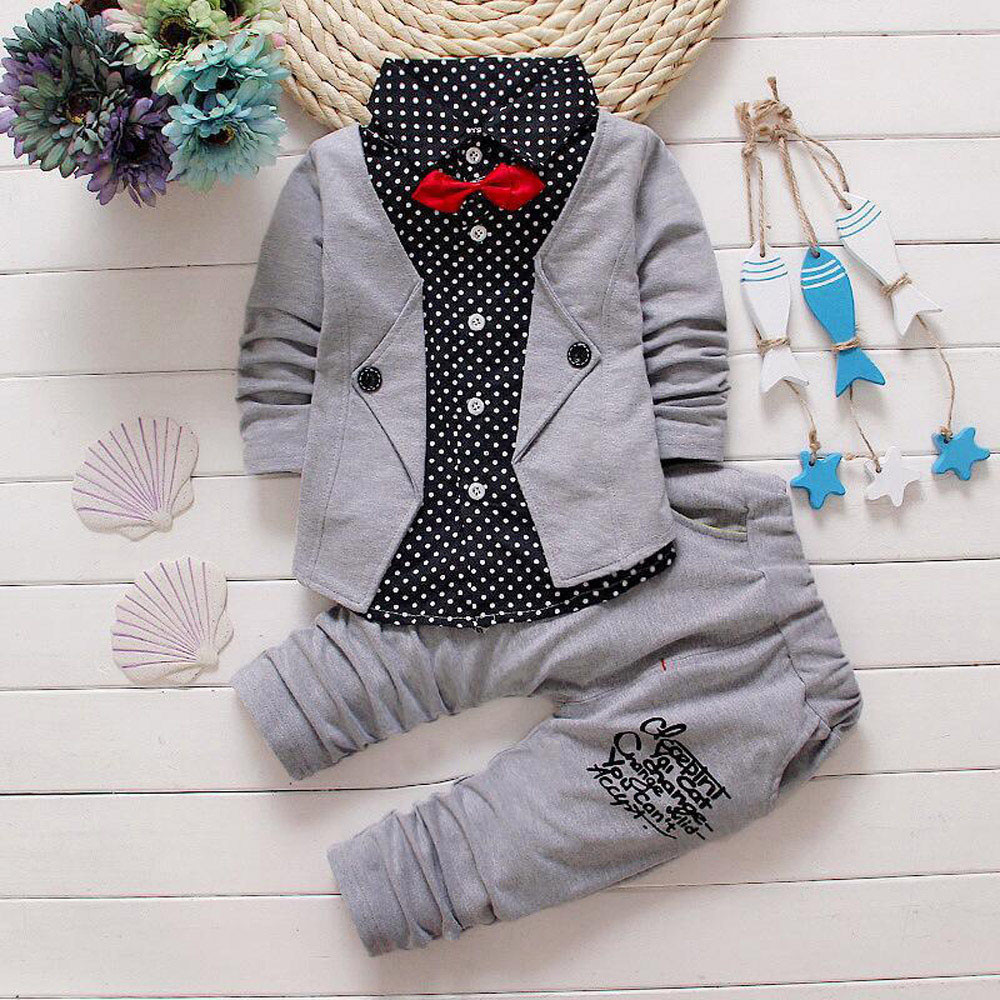 Toddler Kid Baby Boy Tuxedo Suit Gentry Party Christening Wedding Clothes Set US