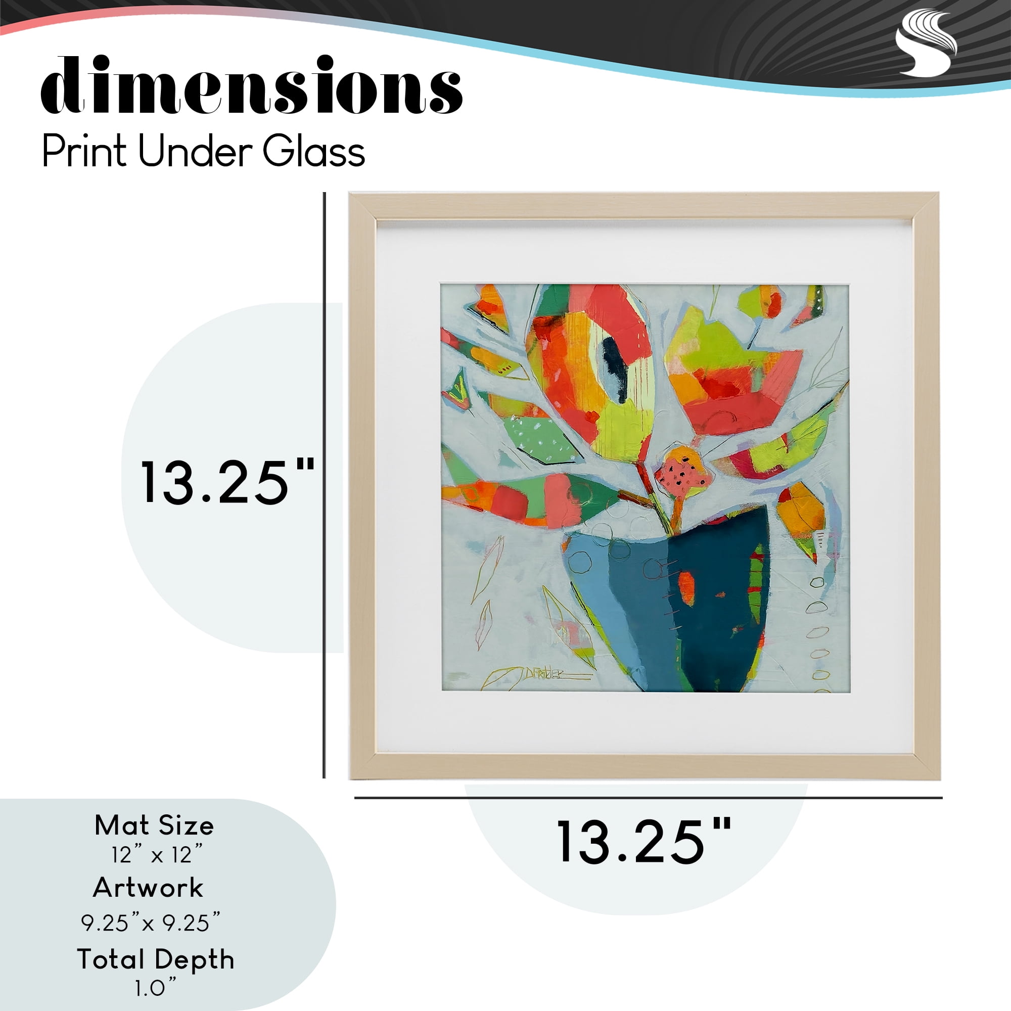 Getting My Groove On Birch Framed Print Under Glass, design by Dianna Fritzler