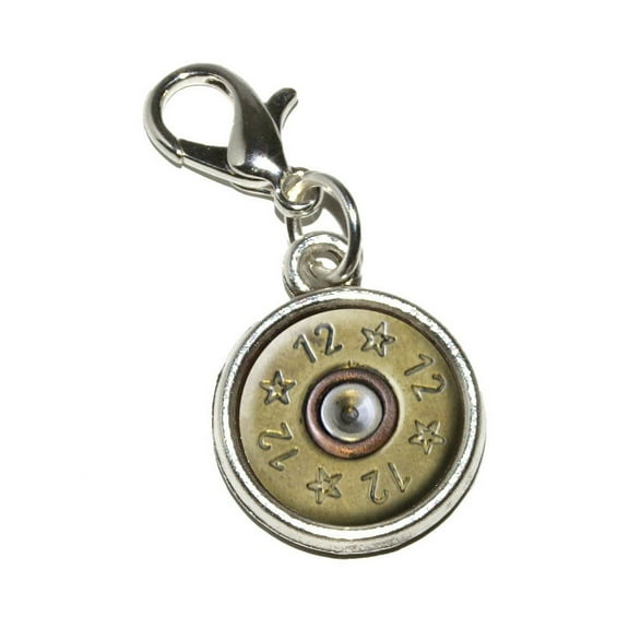 12 Gauge Spent Shell Bullet Ammo Gun Bracelet Charm