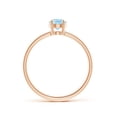 thumbnail image 2 of ANGARA Natural Claw-Set Oval Aquamarine Solitaire Engagement Ring in 14K Rose Gold for Women (Size-7x5mm) | March Birthstone, Birthday, Anniversary, Jewelry Gift for Women | Natural Aquamarine Ring, 2 of 11