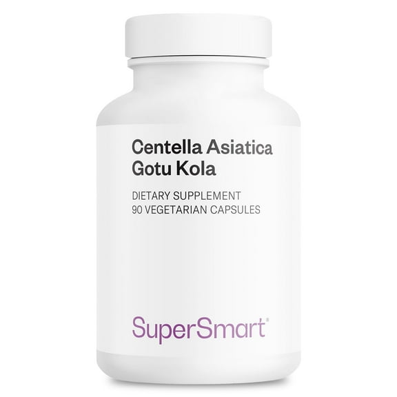 SuperSmart Centella Asiatica Gotu Kola 180mg per Day - Gotu Kola Extract Supplement | Non-GMO & Gluten Free - 90 Vegetarian Capsules