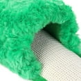 thumbnail image 7 of Women's Fuzzy Faux Fur Slippers Flat Spa Slides Open Toe Cozy Memory Foam Slip On House Slippers Green-7, 7 of 7