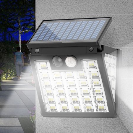 

Solar Light Outdoor with 72LEDs Motion Sensor Wall 3 Lighting Modes Light Solar Fence Light IP65 Waterproof Solar Patio Light with 270°Beam Angle for Patio Yard Garden Pathway