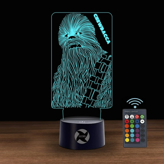 Wireless 3D Optical Illusion Night Light - Star Wars Chewbacca