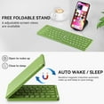 thumbnail image 6 of RONY Foldable Wireless Bluetooth Keyboard: Portable Folding Travel Keyboard for iPhone iPad Mac Android Windows iOS (Green), 6 of 13