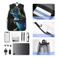 thumbnail image 4 of Disketp colorful flames dinosaur Mochila Ligera Clásica con Múltiples Bolsillos, Mochila Casual para Hombre y Mujer, Ideal para Escuela, Trabajo y Viajes, 4 of 6