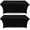 Black, variant on White Classic Spandex Table Covers 8FT, Pack of 2 Black Fitted Tablecloth, Wrinkle Resistant Folding Table Cover, Washable Stretch Table Cloth for Any Event