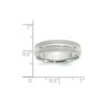 thumbnail image 3 of Real 14ktW 6mm Double Milgrain Comfort Fit Band Size 4; for Adults and Teens; for Women and Men, 3 of 3