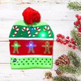 thumbnail image 3 of Gorro de Navidad YONGSHENG con luz LED Gorro navideño de hombre de jengibre, 3 of 5