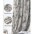 thumbnail image 6 of Natural Trees Black Out Curtains 54 Inch Long, Short Curtains for Small Window, Colored Birds on Branches Retro Rustic Room Darkening Farmhouse Window Curtains for Kitchen Bedroom 42"x54" 2 Panels, 6 of 8