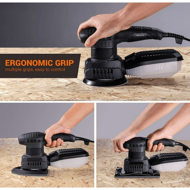 TACKLIFE MDS01B Orbital Sander 3 In 1 Electric Sander With 15 Pcs