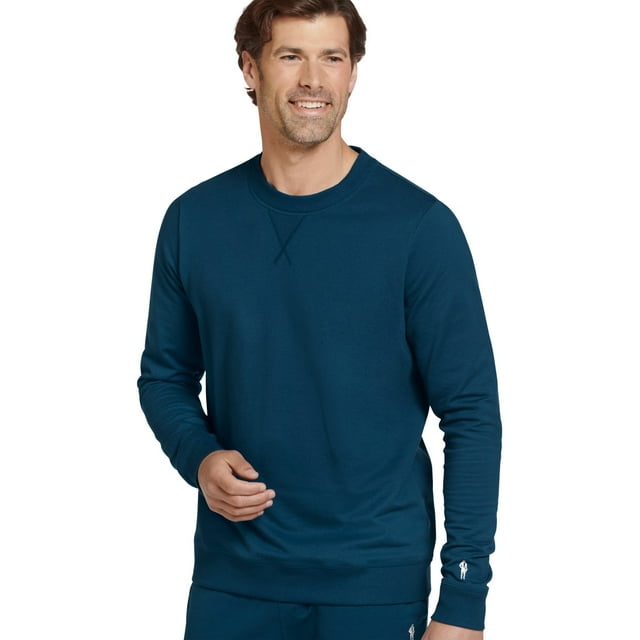 Jockey Chandail Molletonné à Col Ras du Cou pour Hommes en Mélange de Coton