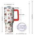 thumbnail image 2 of White Christmas Santa Pattern Tumbler with Handle and Lid,40oz Double Wall Vacuum Insulated Tumbler,Cups Gift for Women and Men, 2 of 7