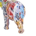 thumbnail image 5 of 8" x 8" Multi Colored Polystone Graffiti Elephant Sculpture, by DecMode, 5 of 9
