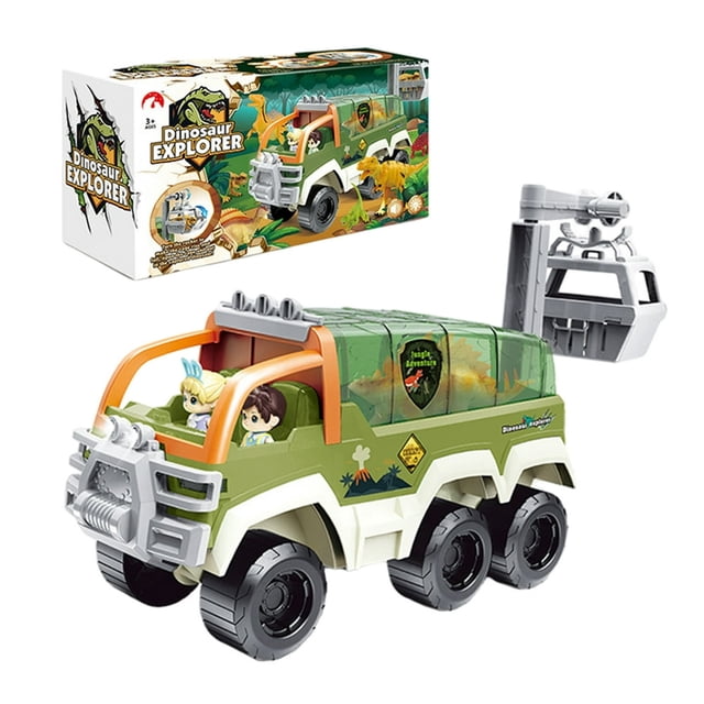 Vehicle Toy Remote Control Toys Engineering Car Model Plastic For Gifts Interactive Sound And Light Dinosaur Transporter