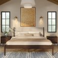 thumbnail image 2 of Harbor King Bed with Upholstered Headboard, Walnut/Swiss Coffee, 2 of 7