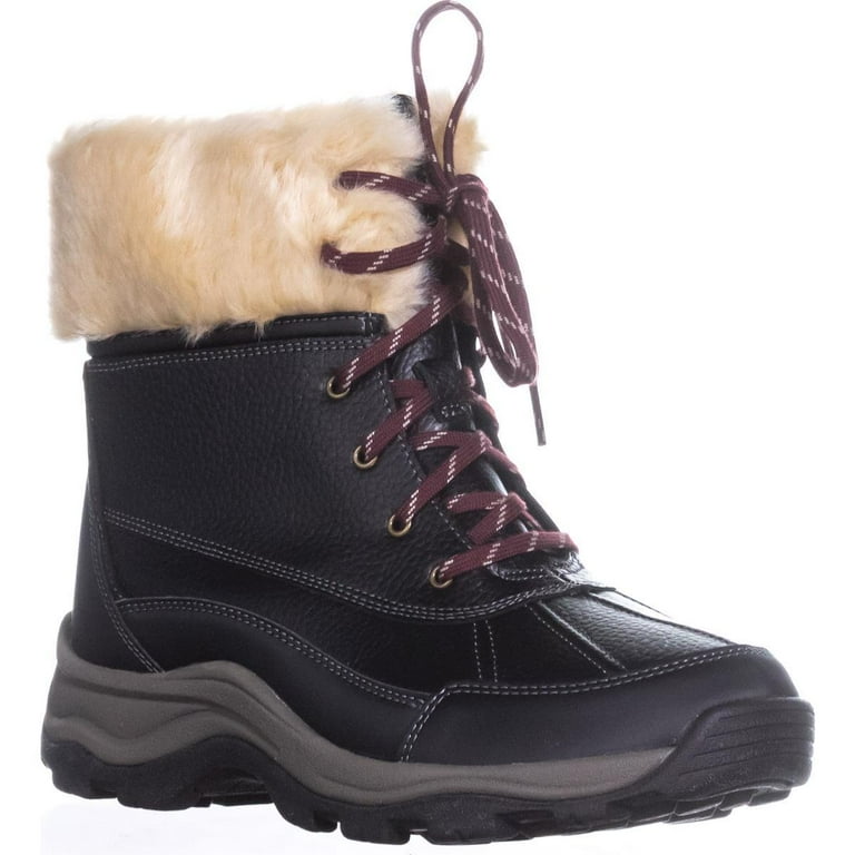 Womens Clarks Mazlyn Arctic Fur Cuffed Hiking Boots Black 8.5 W US