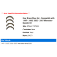 thumbnail image 2 of Rear Brake Shoe Set - Compatible with 1997 - 2000, 2002 - 2007 Mercedes-Benz C230 1998 1999 2003 2004 2005 2006, 2 of 2