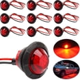 thumbnail image 1 of 10 luces de posición LED redondas de 3/4 pulgadas, indicador delantero trasero LED de 24 V para camión, remolque, autobús, barco (rojo), 1 of 5