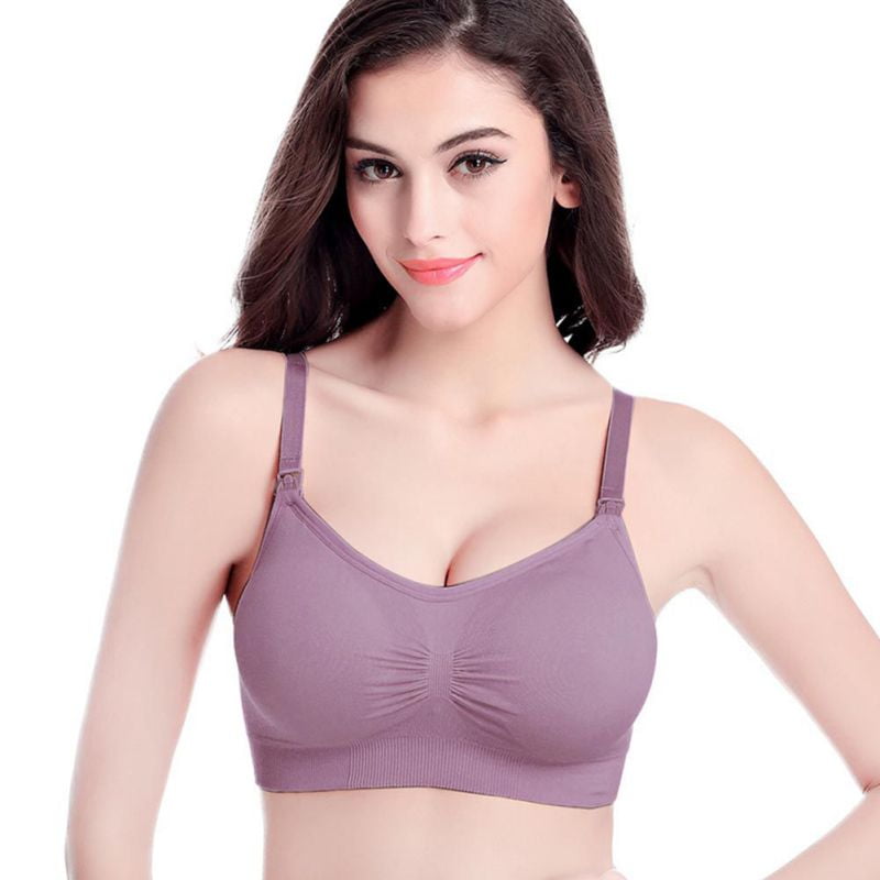 Seamless Clip Down Deep V Neck Push Up Nursing Bra Maternity Bras