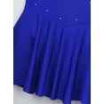 thumbnail image 6 of CHICTRY Girls Shiny Rhinestone Ballet Leotard Dress Tulle Skating Costume Blue 14, 6 of 7