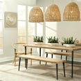 thumbnail image 2 of Jamie Young Co Netted Coastal Rattan/Rope Fabric Pendant in Natural Corn, 2 of 10
