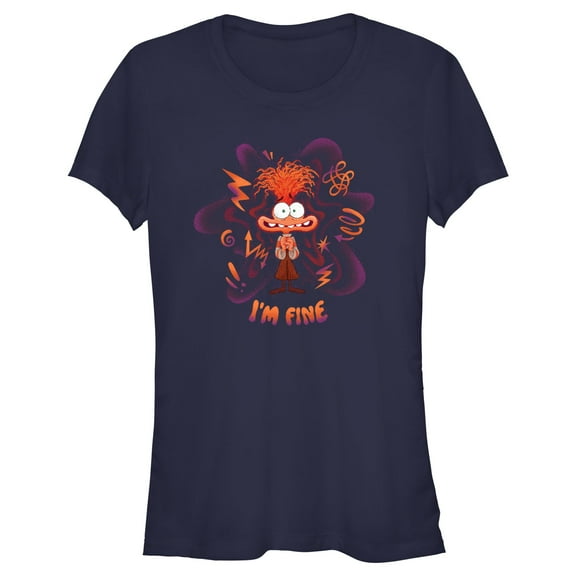 Junior's Inside Out 2 Anxiety I'm Fine Graphic T-Shirt