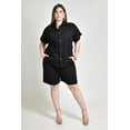 thumbnail image 1 of Conjunto camisero tipo lino Roman Fashion /Tallas Extras, 4388 (Negro) negro 36, 1 of 5