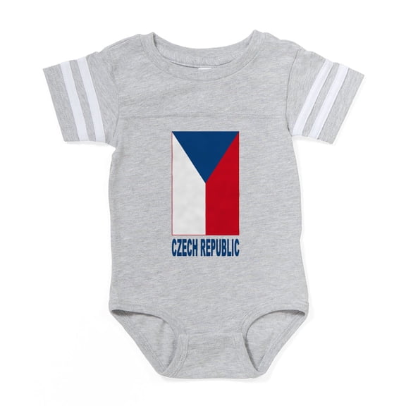 CafePress - Czech Republic_B - Cute Infant Baby Football Bodysuit