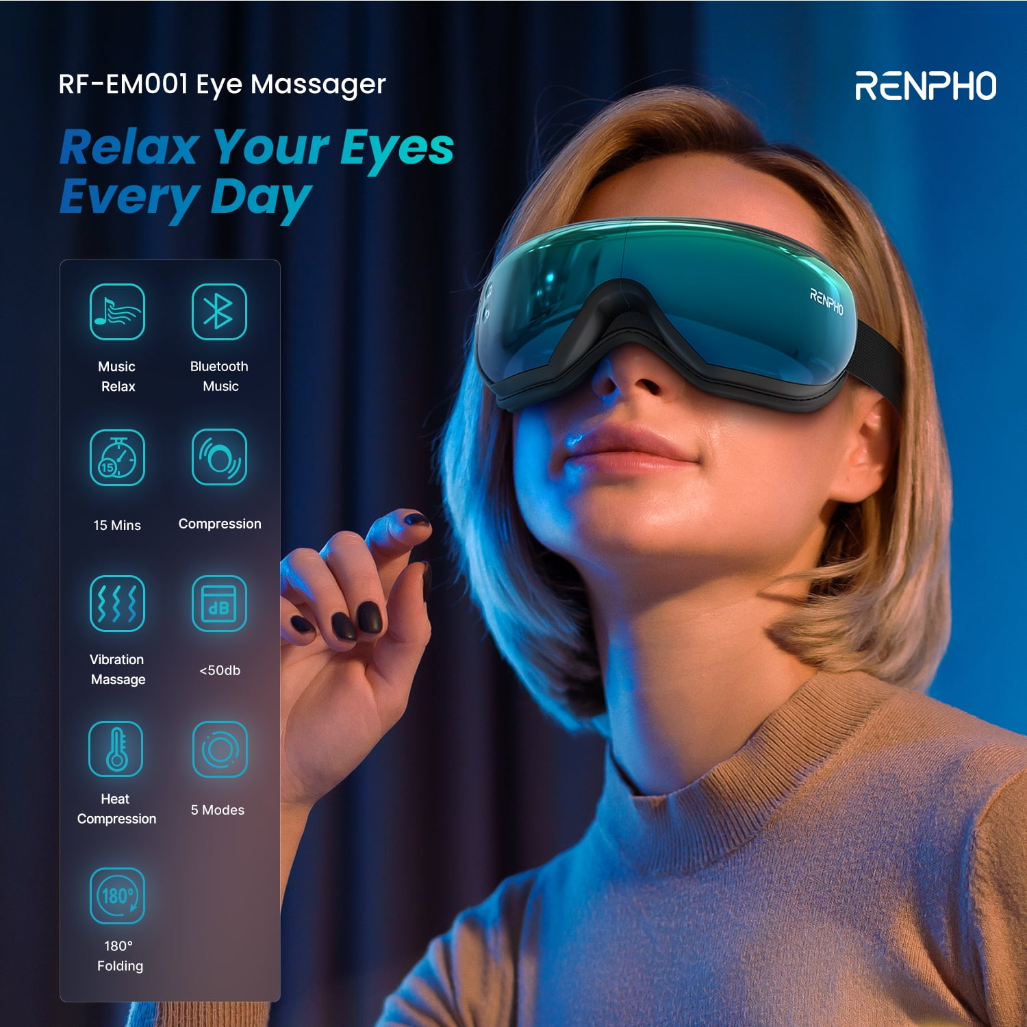 RENPHO Eye Massager with Heat & Vibration  5 Uruguay | Ubuy
