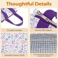 thumbnail image 4 of Pioneer Flower Floral Print Pattern Insulated Lunch Bag for Women & Adults,Large Portable Soft Cooler Lunch Bag,Thermal Food Storage Tote with Pearl Cotton,8.66L,8.75x5.75x9.5 Inch, 4 of 6