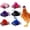 MIX Color-6PCS, variant on 6PCS Chicken Hats for Hens Tiny Pets Funny Halloween Accessories Feather Top Hat with Adjustable Elastic Chin Strap Rooster Duck Parrot Poultry Stylish Show Costume