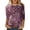 Hot Pink, variant on Puliio Women's Sequin Shirts Glitter Printing 3/4 Sleeve Round Neck Top Summer Casual Loose Top Blouse