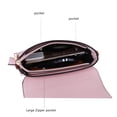 thumbnail image 5 of MKF Collection Zayla Women Shoulder bag Vegan Leather Color Block Handbag Crossbody Bag Purse by Mia K - Charcoal Pink, 5 of 7