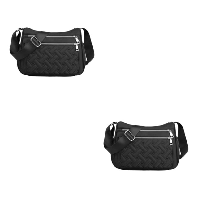 kurtrusly Premium Crossbody Bag For Fashionable And Practical Look Gift Messenger Bag black 2Set