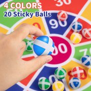 ConeWhale 29 Large Dart Board with 20 Velcro Sticky Balls, Indoor & Outdoor Sport Fun Party Play Game Toys for Kids Ages 3-12