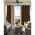 thumbnail image 4 of Simple Retro Brown Stripes Blackout Curtains 90 Inches Length, Modern Abstract White Lines Window Treatment Thermal Insulated Drapes for Bedroom Living Room 2 Panels 104x90 Inches, 4 of 8
