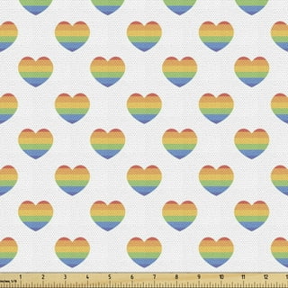 Rainbow Pride Satin Fabric 