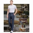 thumbnail image 3 of 2-Pack PULI Men’s Golf Pants Stretch Classic Fit Waterproof Tapered Work Casual Hiking Pants with Pockets, 3 of 6