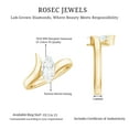 thumbnail image 6 of Rosec Jewels Lab Created Diamond Marquise Engagement Ring 1 Ct (Ef-Vs Quality, 5X10 mm) - Solitaire Bypass Ring, 14K Yellow Gold, US 9.50, 6 of 7