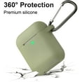 thumbnail image 3 of AirPods Case, Full Protective Silicone AirPods Accessories Cover Compatible with AirPods 1&2 Wireless and Wired Charging Case(Front LED Visible),Army Green, 3 of 8