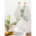 thumbnail image 2 of Sage Green Kitchen Dish Towels for Drying Dishes Set of 4, Eucalyptus Leaves Waffle Weave Microfiber Hand Tea Bathroom Towels Quick Dry & Absorbent Towel 12x12, 2 of 7
